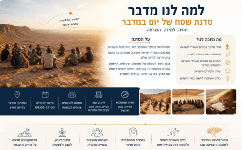 סדנה למה לנו מדבר